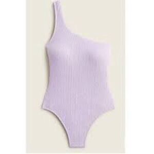 One shoulder jcrew lavender one piece